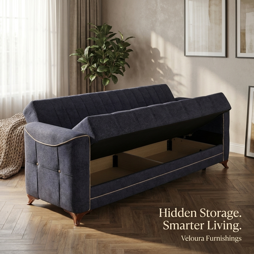 Florence Collection — hidden storage under the seat