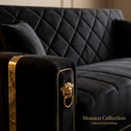 Monaco Collection — close-up of black velvet and gold ring detail